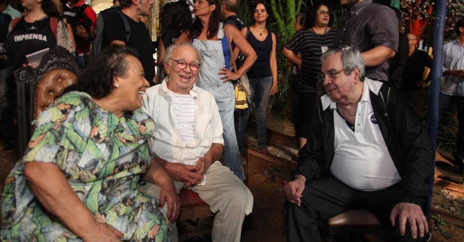 27.mar.2014 -  Benedito Rui Barbosa na coletiva de imprensa de "Meu Pedacinho de Chão", no Projac, no Rio de Janeiro