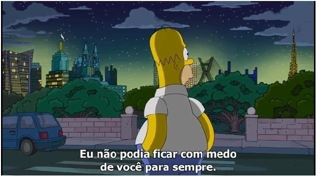 Após jantar em um restaurante, Homer dispara ""Ah, Brasil, eu não podia ficar com medo de você para sempre"