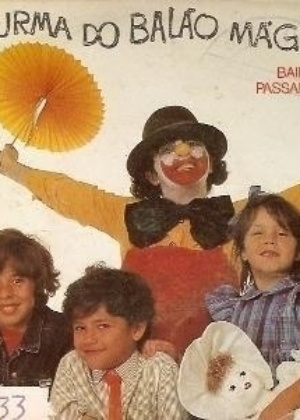 Capa do disco da Turma do Balão Mágico com Mike Biggs, Tob e Simony