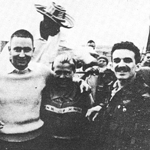 O escritor colombiano Gabriel García Márquez (à dir.), na União Soviética, em 1957 - Reprodução