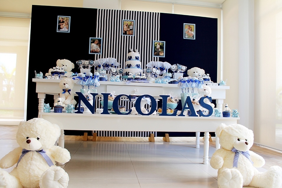 chá de bebê decorado com ursos pela Scrap Encanto (www.scrapencanto.com.br) - Scrap Encanto/Divulgação