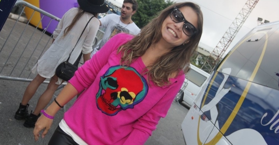 5.abr.2014 - Milena Toscano vai ao Lollapalooza 2014 no Autódromo de Interlagos, em São Paulo