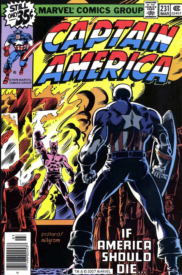 A capa da HQ "A Chama e a Fúria" (Captain America Vol.1 #231-237, 1979) - Reprodução