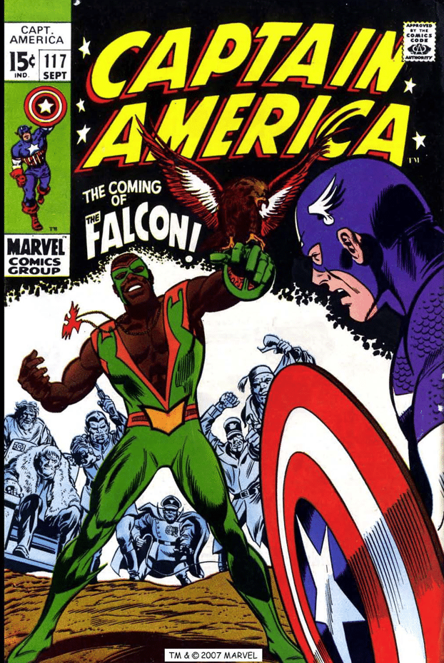 A capa da HQ "A Chegada do Falcão" (Captain America Vol.1 #117-119, 1969) - Reprodução
