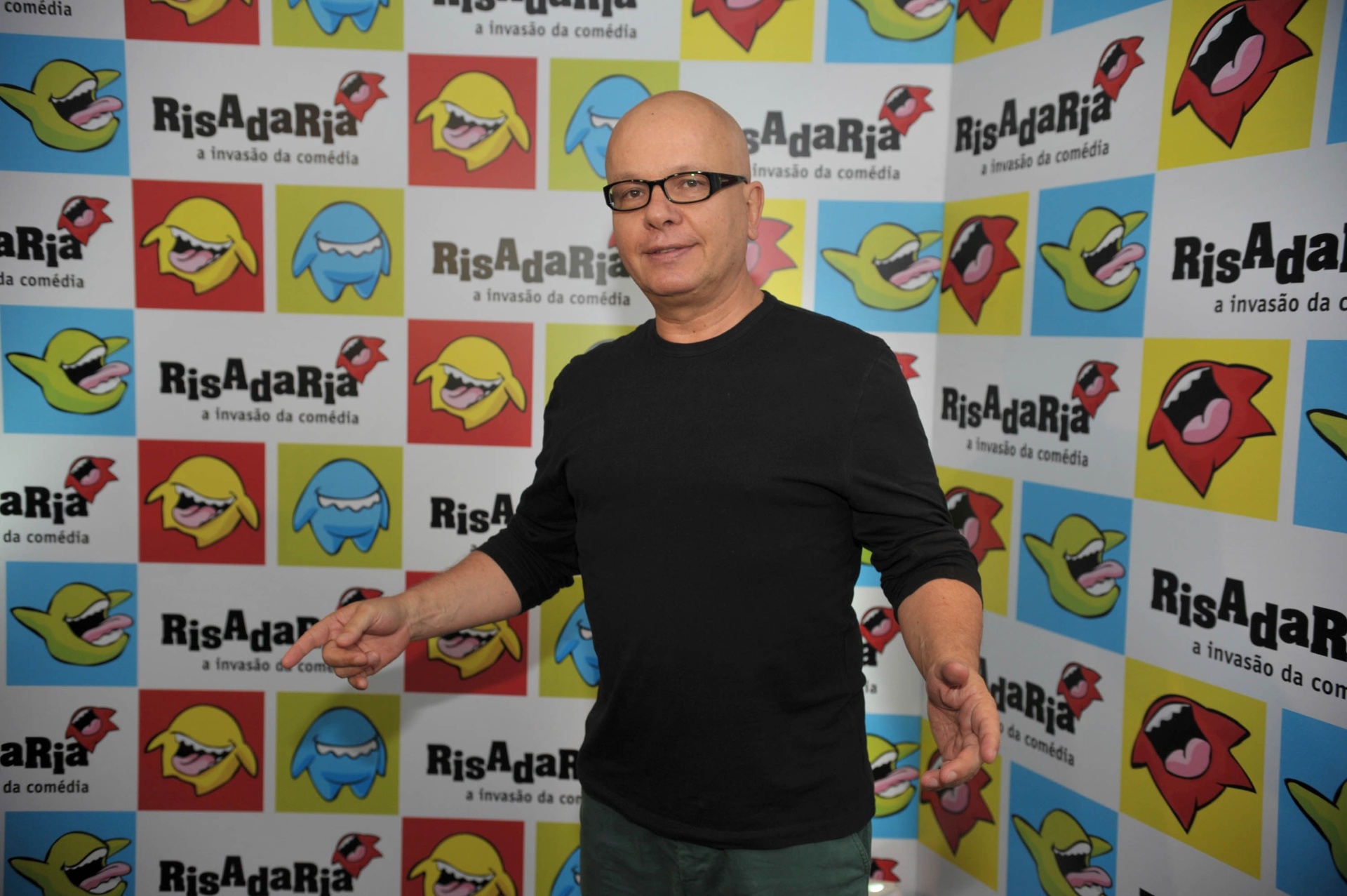 8.abr.2014 - O humorista do programa CQC, da Band, Marcelo Tas participa de abertura do Risadaria 2014 - Divulgação