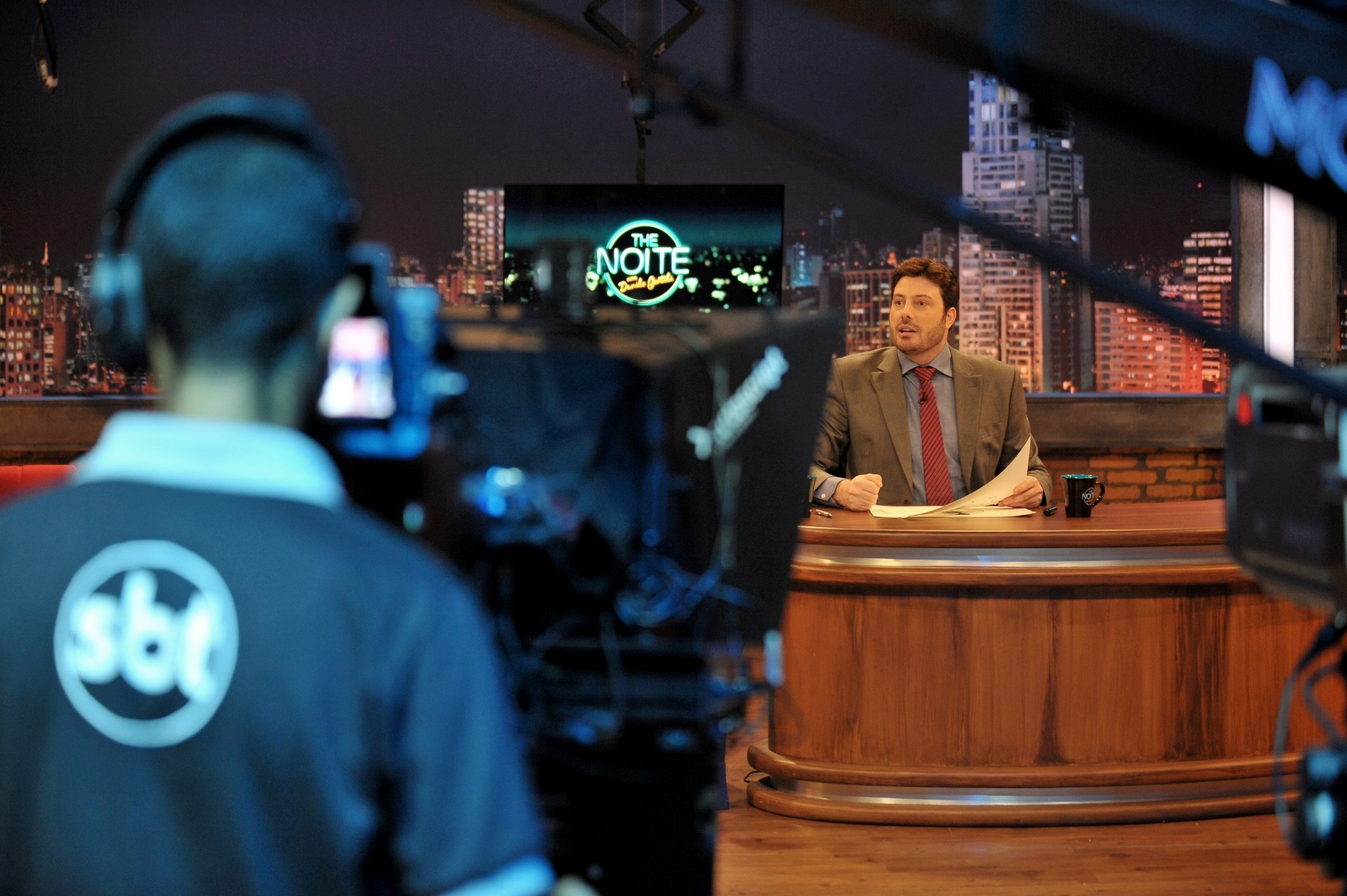 Bastidores do programa "The Noite" de Danilo Gentili no SBT - Reinaldo Canato/UOL