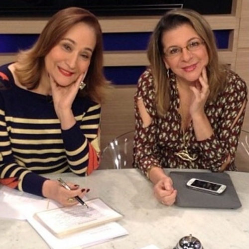 Sônia Abrão e Márcia Piosevan, editora da revista "Tititi"