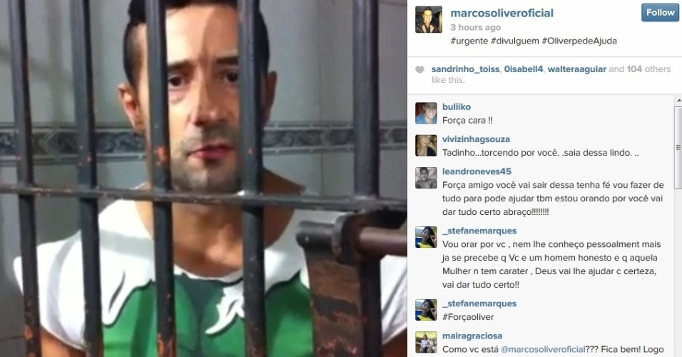 Marcos Oliver é preso por dívida de pensão alimentícia da filha