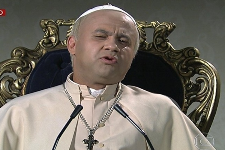11.abr.2014 - Papa Francisco no "Tá no Ar: A TV na TV"