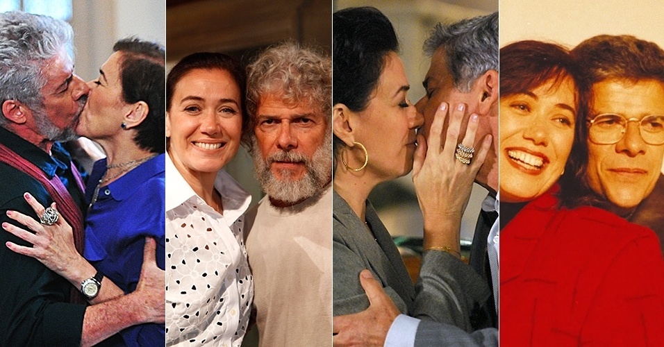 Lília Cabral e José Mayer também estiveram juntos quatro vezes na ficção - em "Saramandaia" (2013), "Fina Estampa" (2011), "Viver a Vida" (2009) e "História de Amor" (1995)