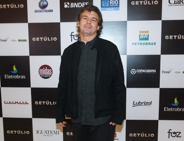 14.abr.2014 - João Jardim, diretor de "Getúlio marca presença na pré-estreia do filme "Getúlio", em São Paulo