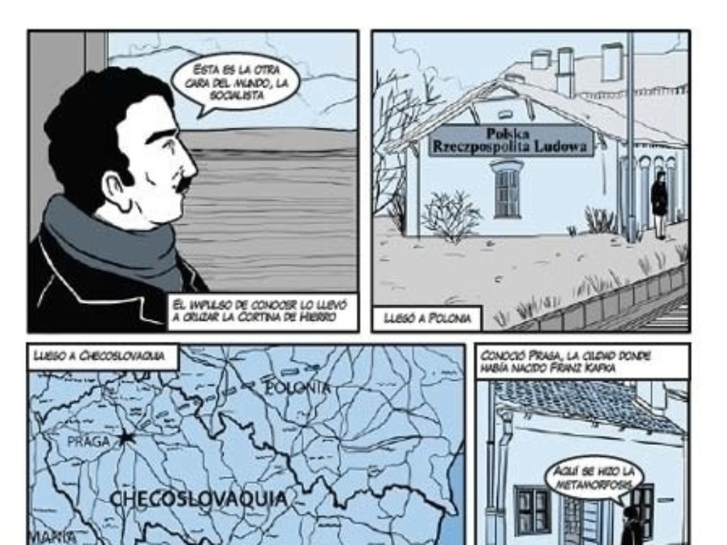 Página da história em quadrinhos "Gabo - Memórias de uma Vida Mágica", sobre o escritor Gabriel García Márquez - Reprodução