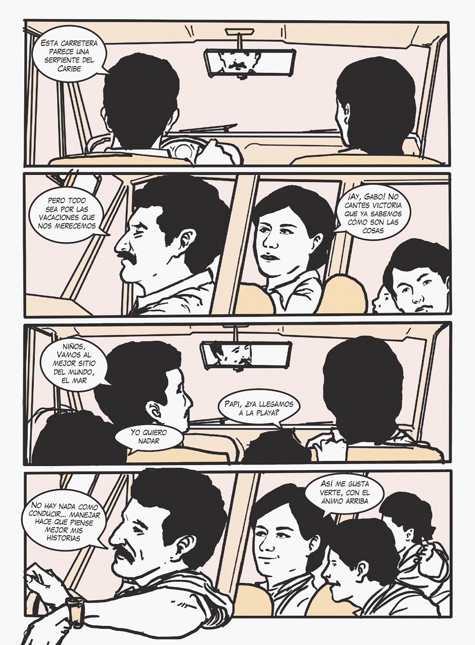 Página da história em quadrinhos "Gabo - Memórias de uma Vida Mágica", sobre o escritor Gabriel García Márquez - Reprodução