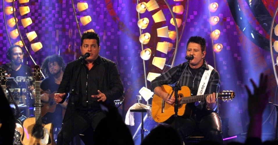 17.abr.2014 - Bruno e Marrone grava mais um DVD da dupla, no Espaço das Américas, em São Paulo