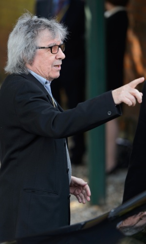 21.abr.2014 - Bill Wyman no funeral de Peaches Geldof, em  Davington, na Inglaterra