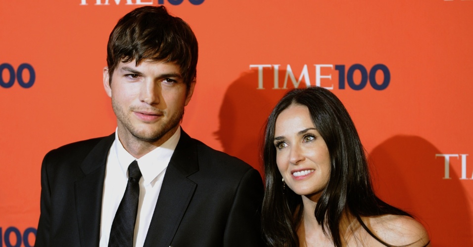 05.mai.2010-Ashton Kutcher e Demi Moore, quando ainda eram casados