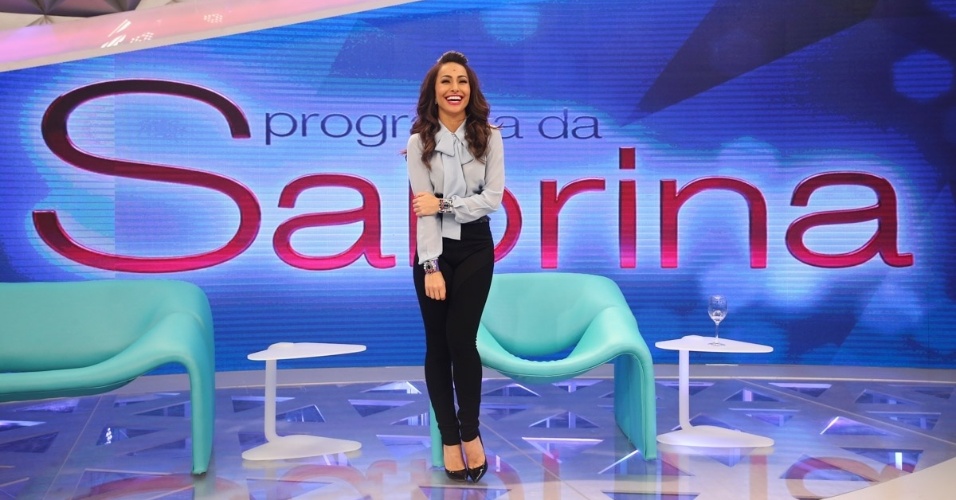 22.abr.2014 - Sabrina Sato apresenta seu novo programa nos estúdios da Record, em São Paulo