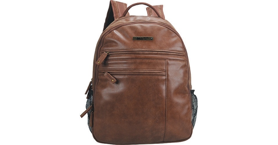 Mochila de couro; R$ 130; na Holly Classic (www.hollywu.com.br) Preço pesquisado em abril de 2014 e sujeito a alterações - Divulgação