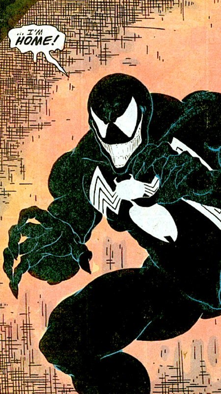 Venom, vilão do Homem-Aranha, é resultado do simbionte alienígena que tentava se fundir ao corpo de Peter Parker - Reprodução