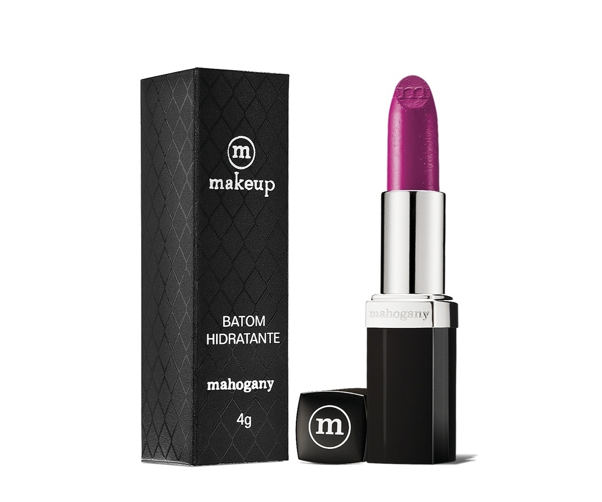 Batom hidratante com filtro solar (cor Pink Grape), da Mahogany. Formulado com vitamina E, manteiga de cacau, óleo de jojoba e cera de abelha. Preço sugerido: R$ 28. SAC: (11) 3686-6999 | Preço pesquisado em abril de 2014 e sujeito a alterações - Divulgação