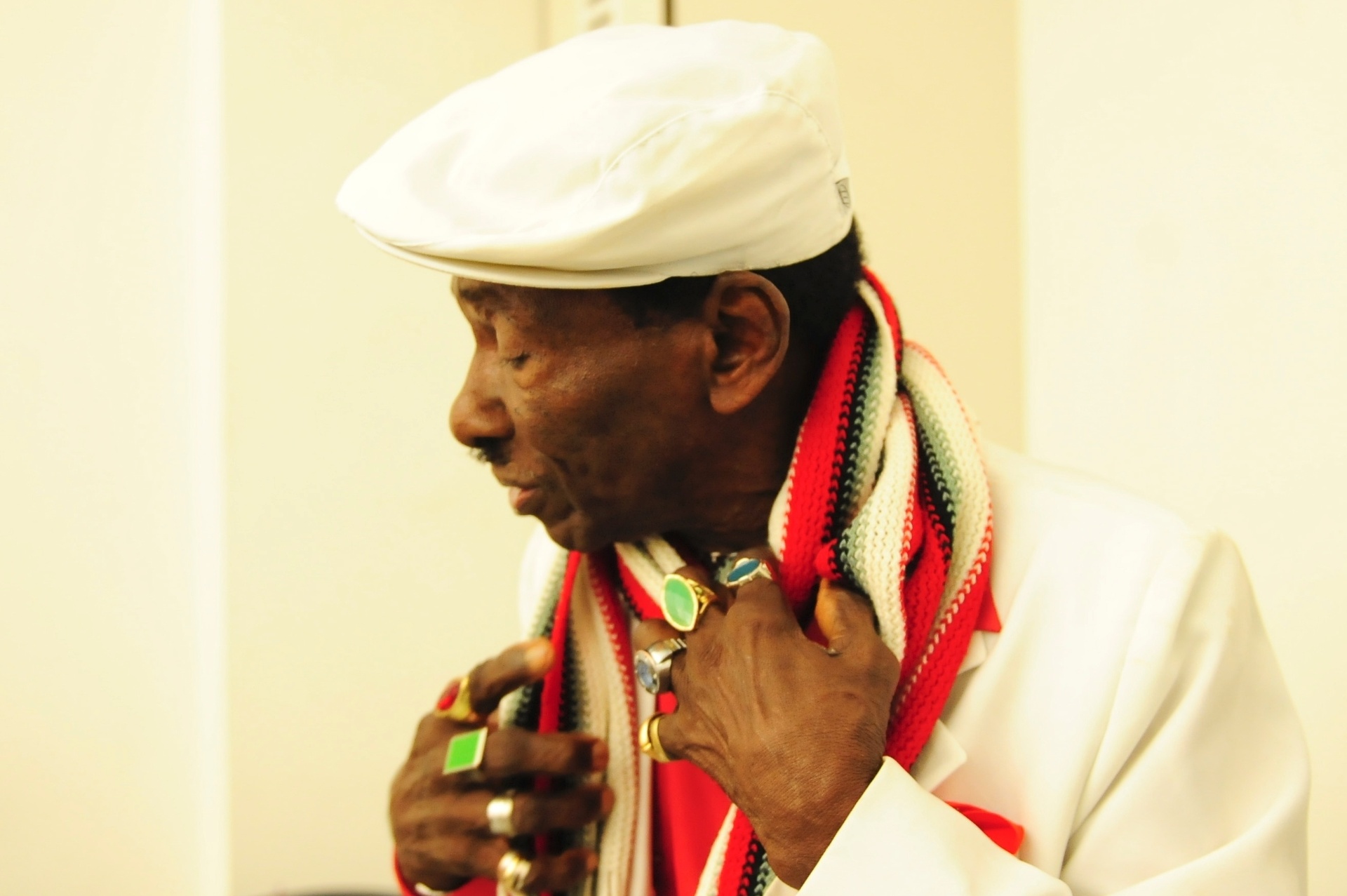 26.abr.2014 - Aos 92 anos, o cantor e compositor baiano Riachão, famoso pelas músicas "Cada Macaco no Seu Galho" e "Vá Morar com o Diabo", ganha reconhecimento tardio em show do disco "Mundão de Ouro" - Junior Lago/UOL