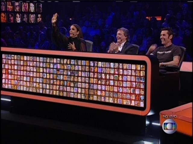 27.abril.2014 - Ivete Sangalo, Fábio Jr. e Dinho Ouro Preto, os jurados do "Superstar", na noite deste domingo