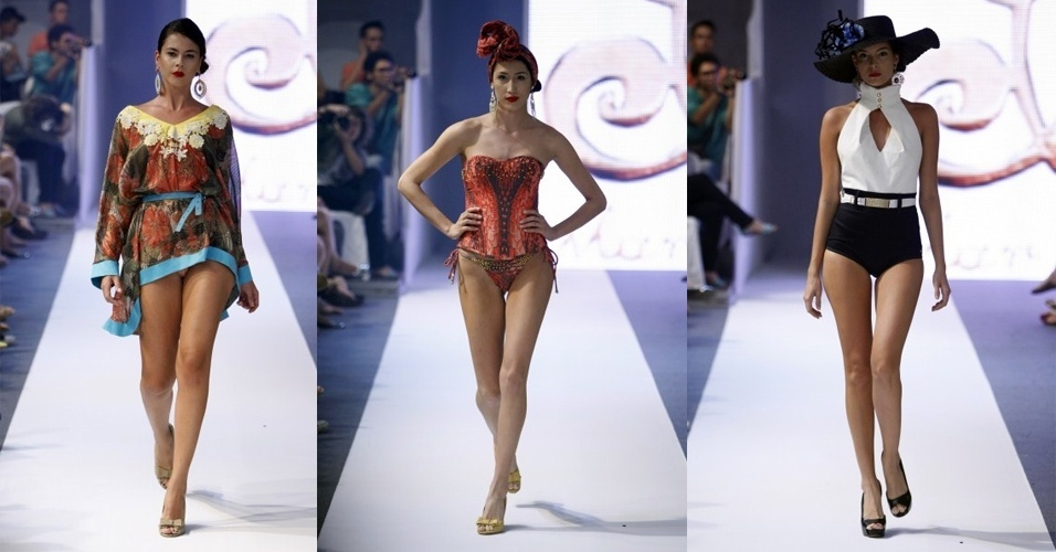 A coleção de moda praia da Mar Del Castro se inspirou nas chamadas "Coca-Colas" cearenses. O nome foi dado para as meninas que frequentavam bailes promovidos em Fortaleza por oficiais norte-americanos durante a segunda guerra mundial. A referência apareceu traduzida em modelagens, estampas e cores apresentadas na coleção. O desfile foi complementado com chapéus e acessórios de cabeça Jornara Cid - Roberta Braga, Silvia Borielo e Ricardo K./Divulgação