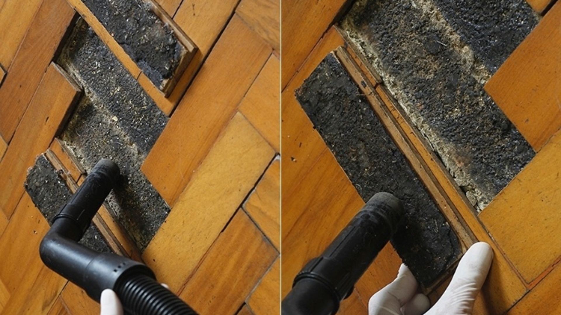 Em seguida, com o aspirador, tire o pó e os resíduos que se acumularam ao longo do tempo no contrapiso e na base do taco - Reinaldo Canato/UOL