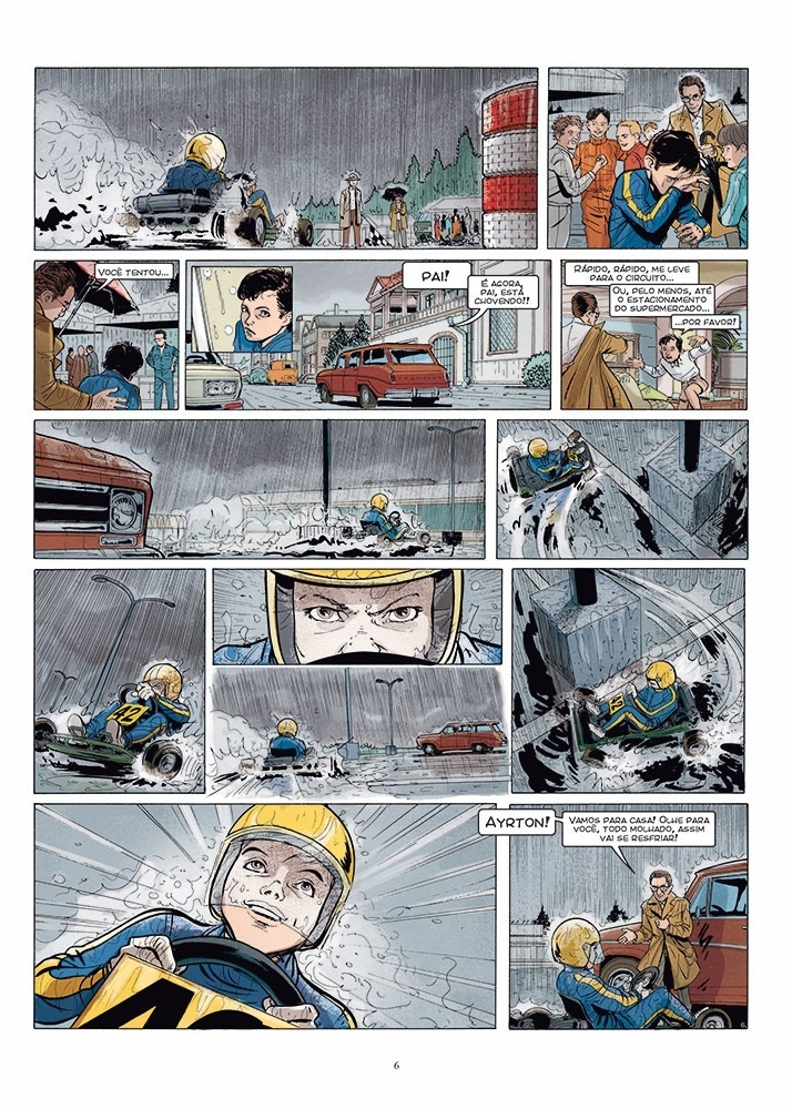 Imagem da HQ "Ayrton Senna: A Trajetória de um Mito" (editora Nemo) - Divulgação