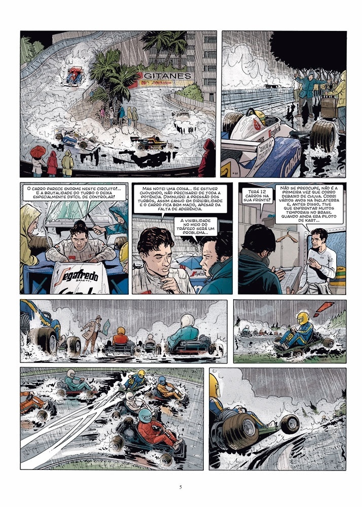 Imagem da HQ "Ayrton Senna: A Trajetória de um Mito" (editora Nemo) - Divulgação
