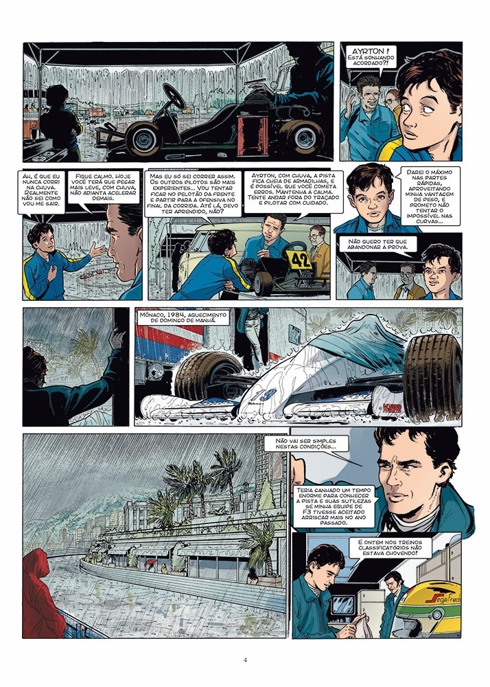 Imagem da HQ "Ayrton Senna: A Trajetória de um Mito" (editora Nemo) - Divulgação