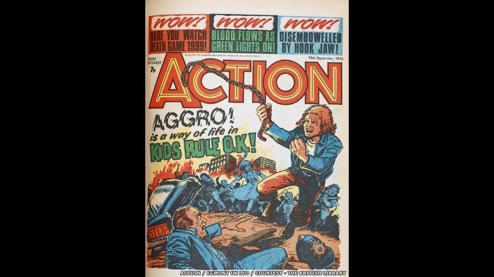 A mostra exibe parte da contribuição do Reino Unido para o mundo dos gibis de super-heróis, hoje onipresente nos cinemas - The British Library