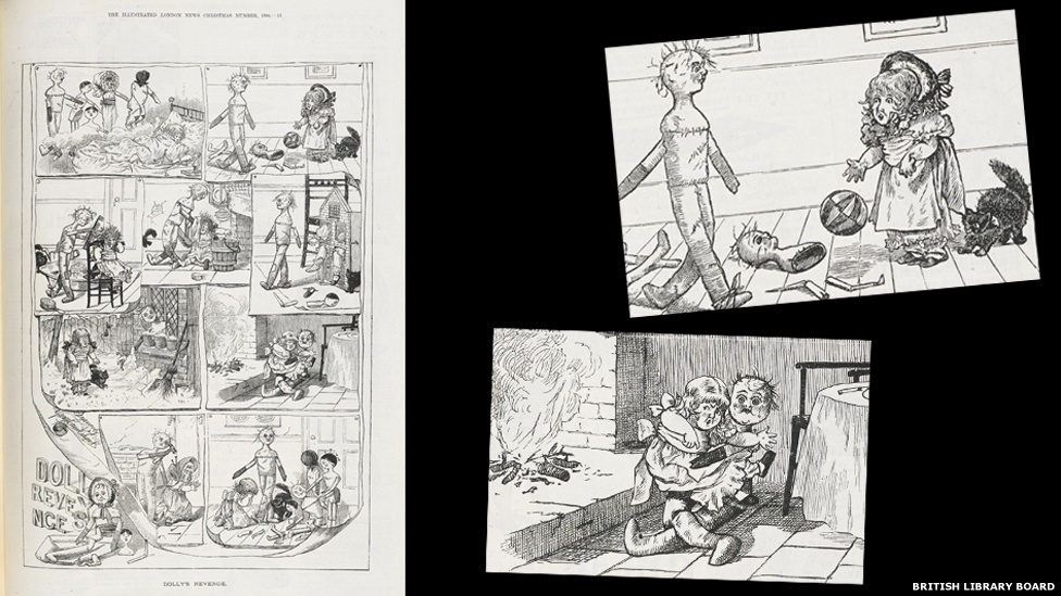 A mostra não trata só contribuições contemporâneas a esta arte, como as dos escritores Alan Moore, Grant Morrison e Mike Miller, mas também retrata a história dos quadrinhos britânicos, alguns deles com temas violentos ou sexuais - The British Library