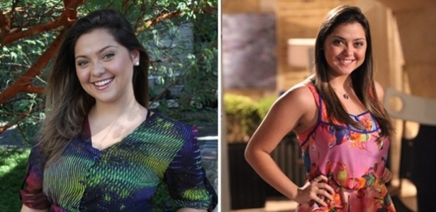 Polliana Aleixo antes e depois de perder 5 quilos