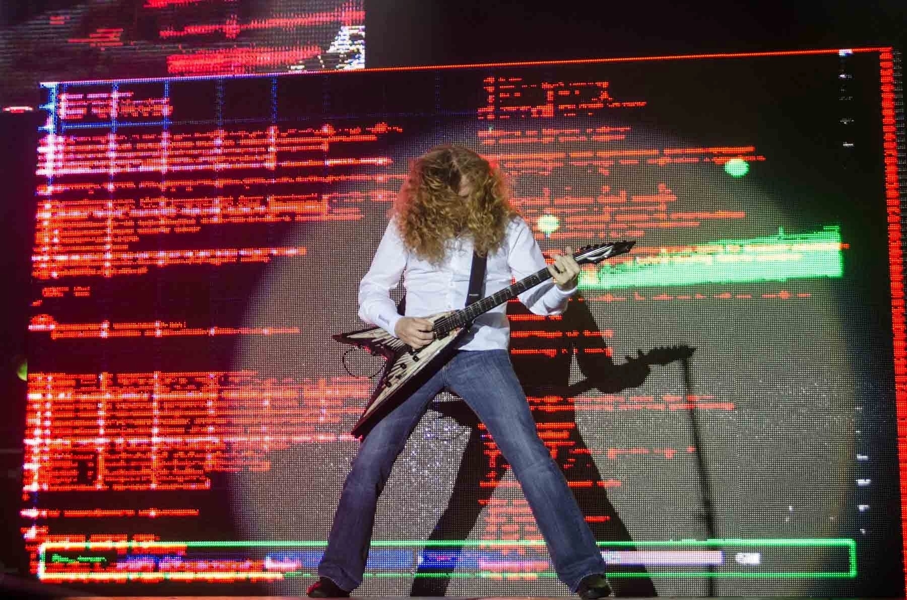 04.mai.2014 - Megadeth conquista fãs com clássicos da banda, durante show no Espaço das Américas, em São Paulo - Edi Fortini/UOL