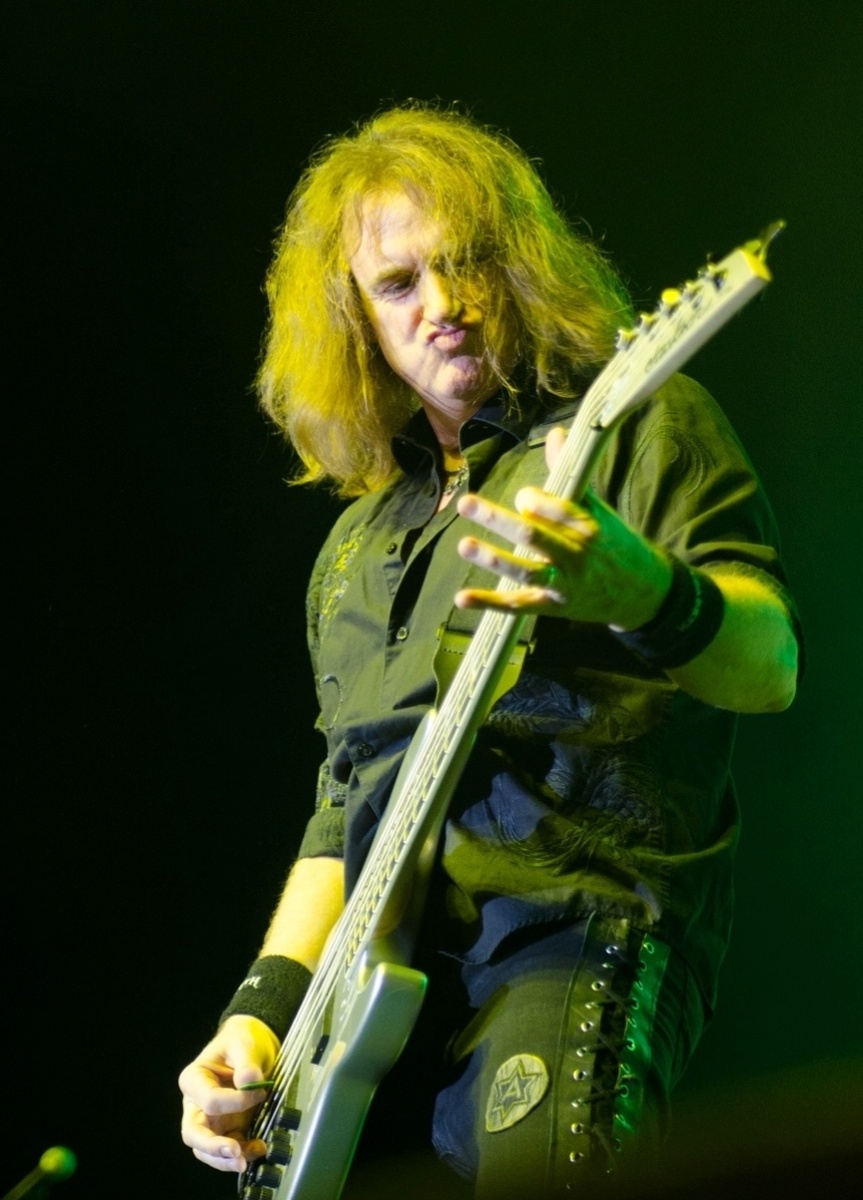 04.mai.2014 - Na 13ª visita ao Brasil, Megadeth apresentou clássicos e canções mais recentes na turnê "Super Collider", no Espaço das Américas, em São Paulo - Edi Fortini/UOL