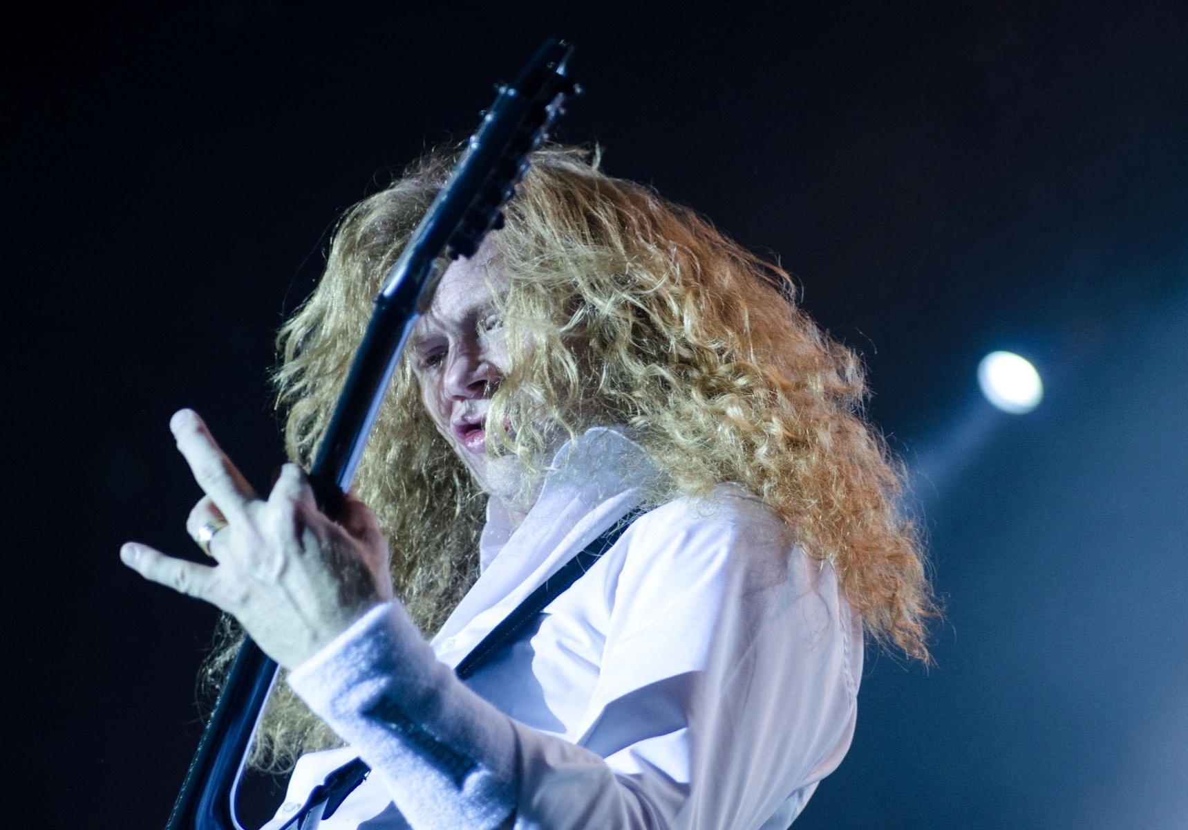 04.mai.2014 - Megadeth conquista fãs com clássicos da banda, durante show no Espaço das Américas, em São Paulo - Edi Fortini/UOL