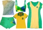 Verde e amarelo: veja roupas para torcer pelo Brasil na Copa do Mundo - Divulgação/Fotomontagem UOL