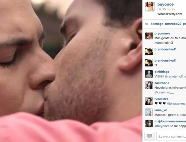 Beijo de Félix (Mateus Solano) e Niko (Thiago Fragoso) em "Amor à Vida" aparece em vídeo postado por Beyoncé