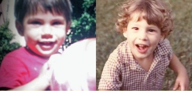 Na esquerda Pável e à direita Cauã, ambos quando tinham 1 ano