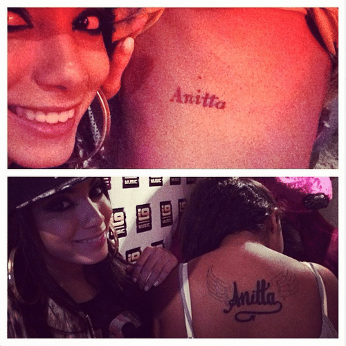 10.mai.2014 - Fãs de Anitta mostram tatuagens feitas em homenagem à funkeira. "Amei", declarou ela na legenda da imagem postada no Instagram