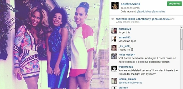 Fãs notam ausência de fotos de Beyoncé no Instagram da irmã, Solange, e comentam em uma das poucas fotos da cantora