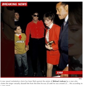 James Safechuck aparece ao lado de Michael Jackson quando era criança. Ele acusa o astro pop de abuso sexual 