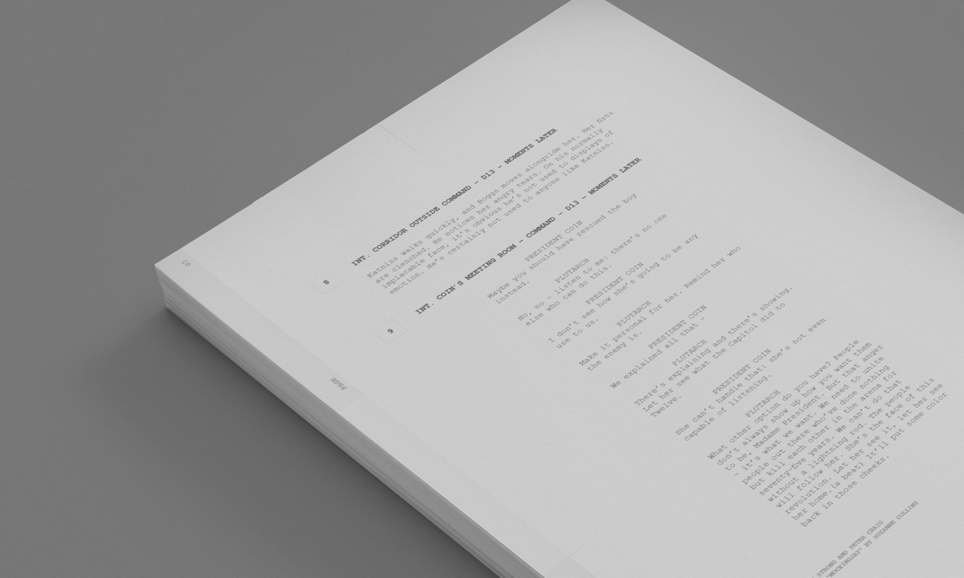 Imagem do roteiro de "Jogos Vorazes: A Esperança - Parte 1" - Divulgação