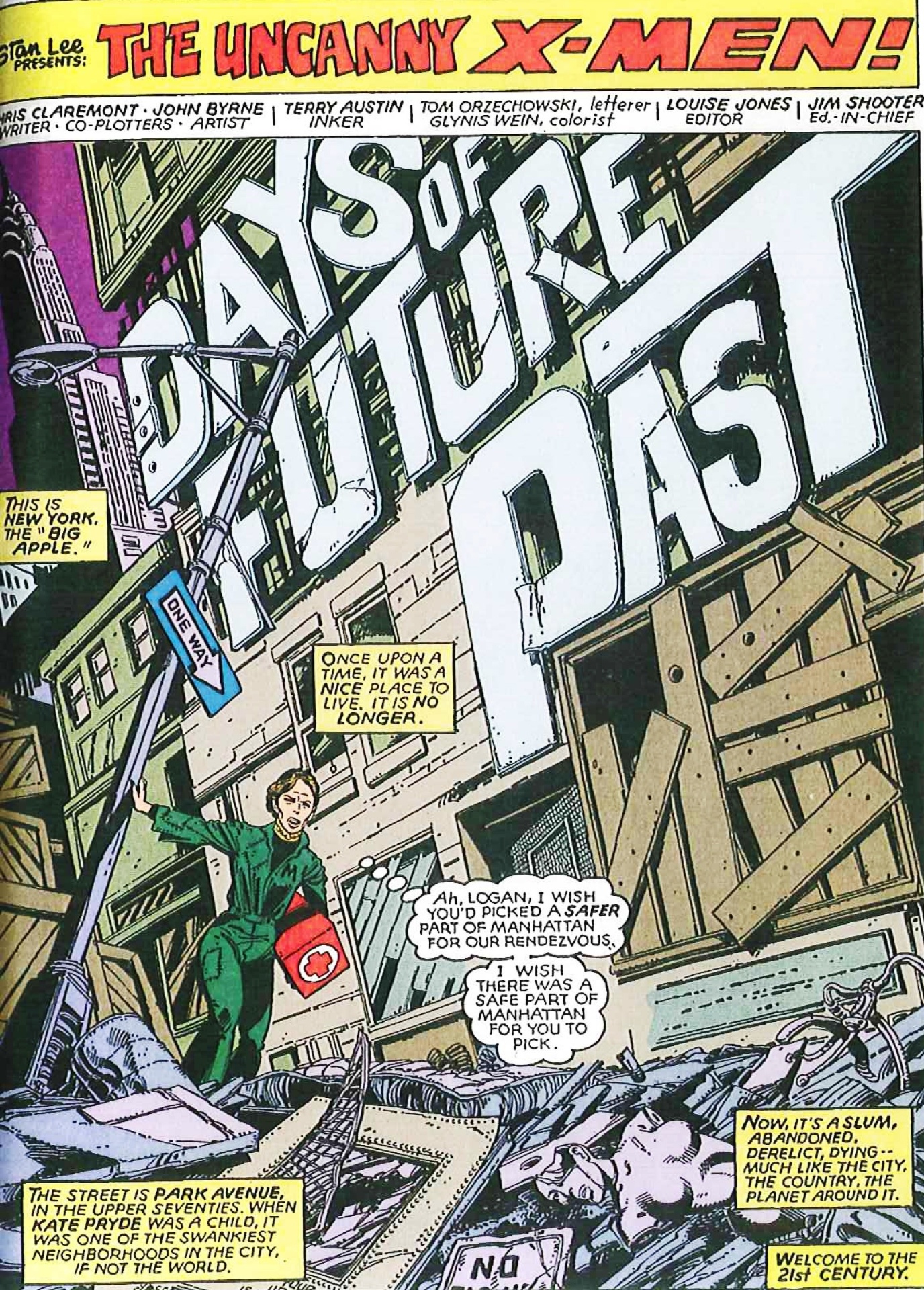 Primeira cena da HQ "X-Men: Dias de Um Futuro Esquecido" mostra Kitty Pride andando por uma Nova York devastada pelo domínio dos sentinelas - Reprodução