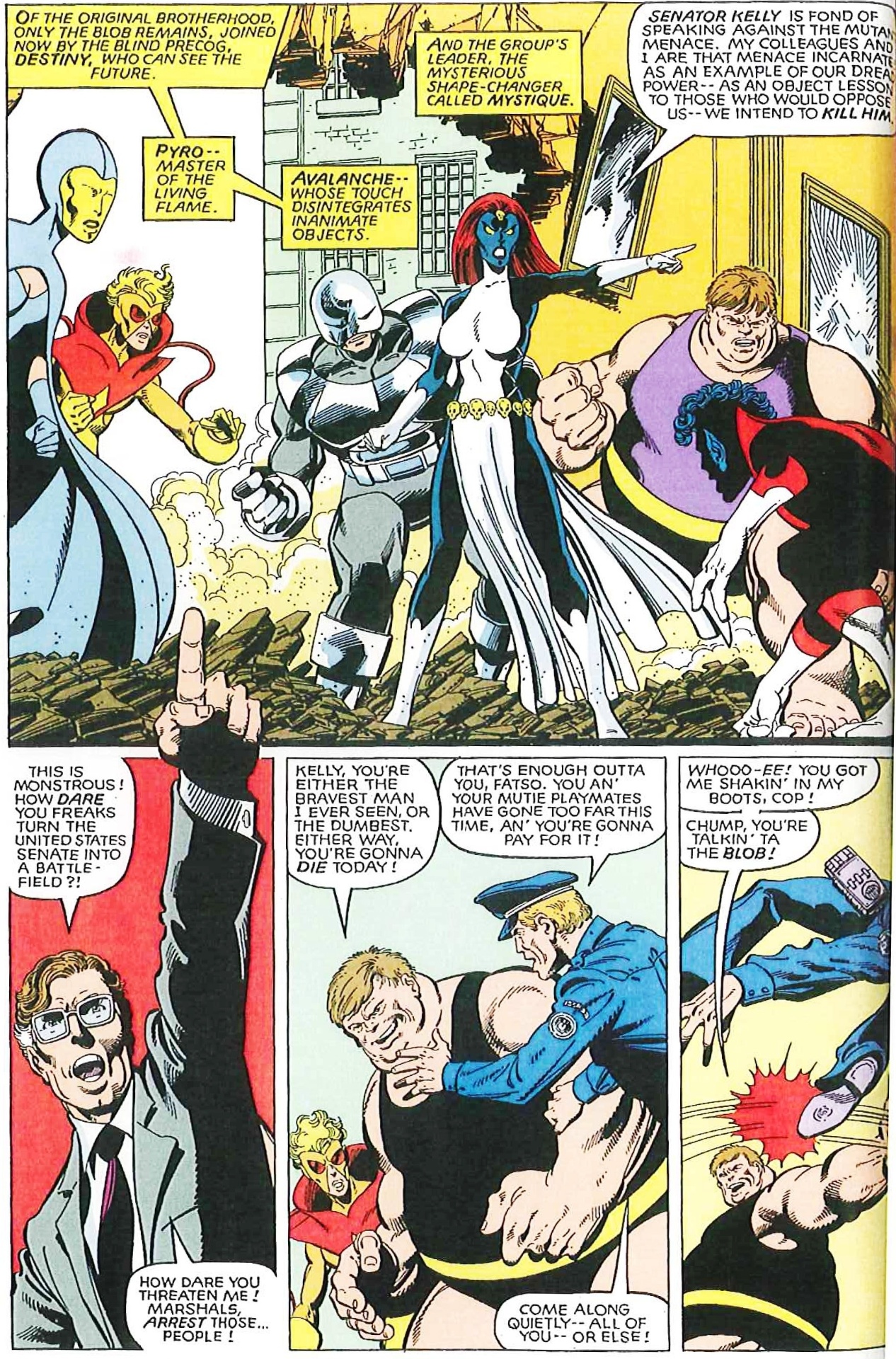 Em "X-Men: Dias de Um Futuro Esquecido", Mística invade o Senado com a Irmandade de Mutantes do Mal - Reprodução