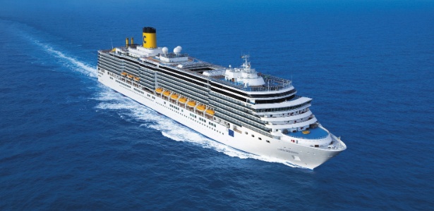 O navio Costa Deliziosa irá visitar mais de 40 portos ao redor do planeta - Divulgação/Costa Cruzeiros