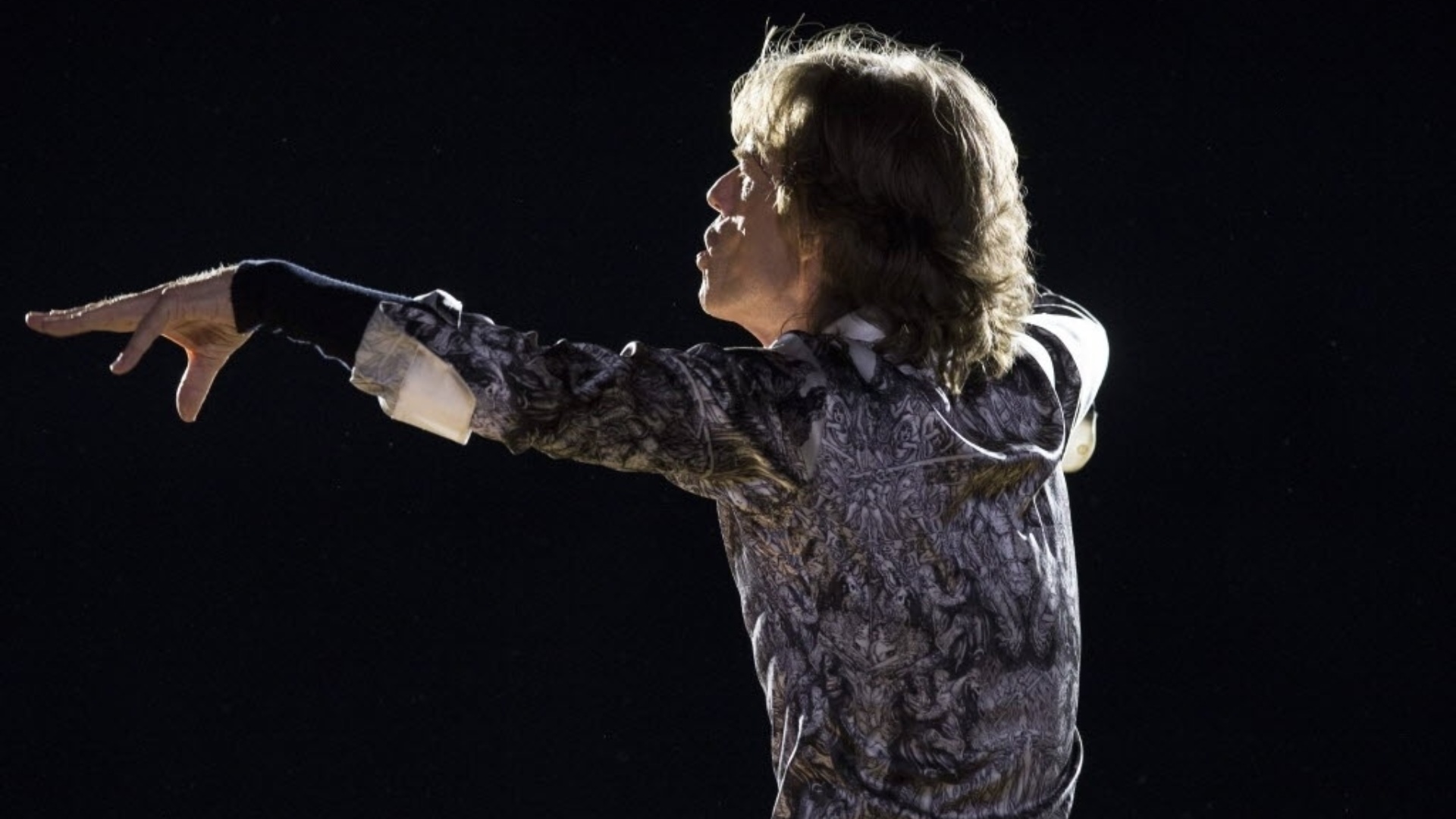 26.mai.2014 - A banda Rolling Stones se apresenta na Telenor Arena, na cidade de Oslo, na Noruega. É o primeiro show de Mick Jagger desde a morte da namorada, estilista L'Wren Scott, que cometeu suicídio em março - EFE