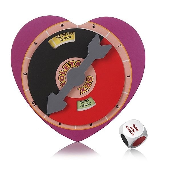 Roleta Sex é um jogo para casais. Contém roleta e dado que indicam a ação sensual que deverá ser feita. Na Erosmania (www.erosmania.com.br). R$ 13,80. Preço consultado em maio de 2014, sujeito a alterações - Divulgação