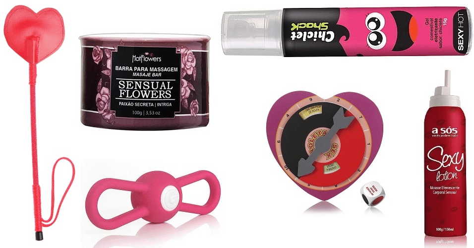 Sex Shops têm muitas opções para você que quer novidades para comemorar o Dia dos Namorados. O UOL Comportamento fez uma seleção de produtos que custam a partir de R$ 2. Confira - Montagem